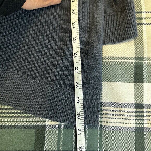 Haven Well Within Womens L Cotton Cashmere Sweater Gray Lagenlook Asymmetrical - Picture 7 of 9